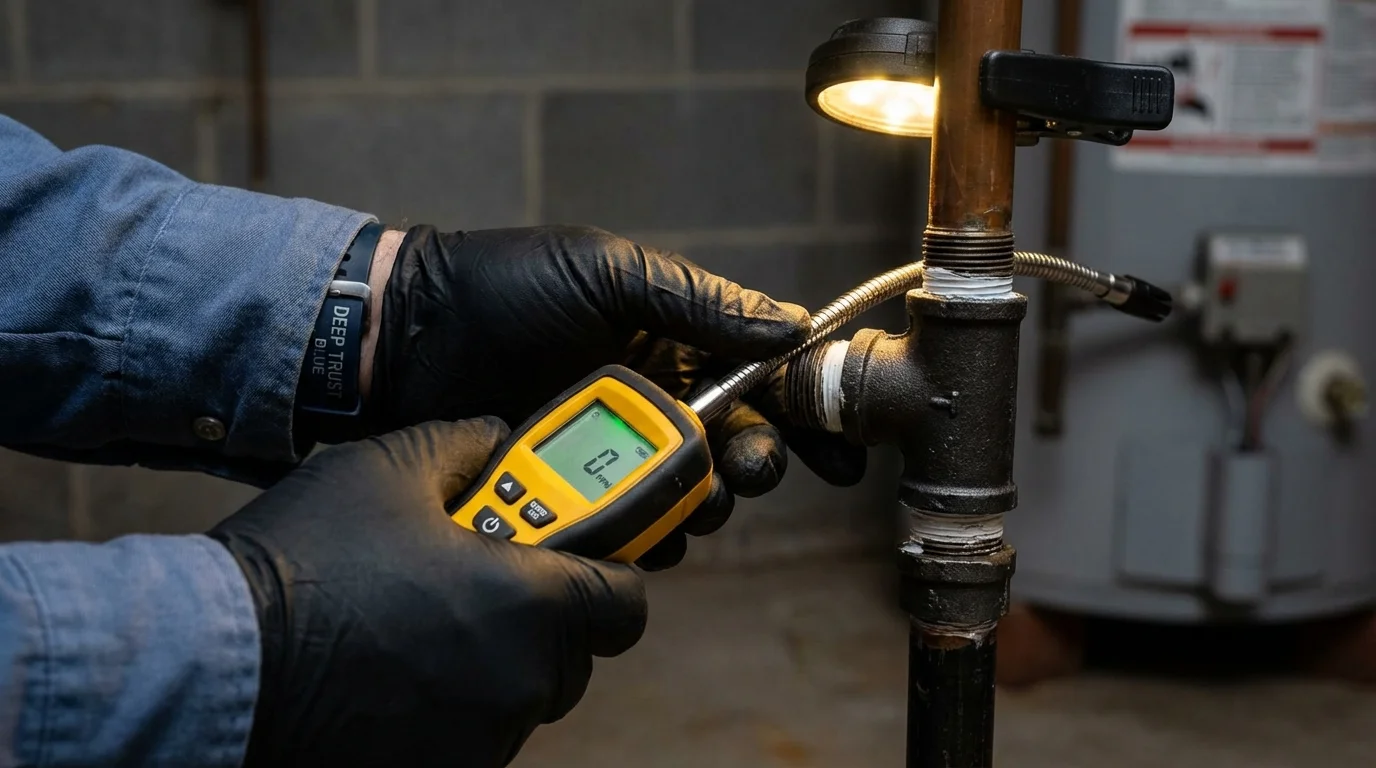 Gas leak detection with electronic sniffer by Johns Plumbing LLC in Honea Path