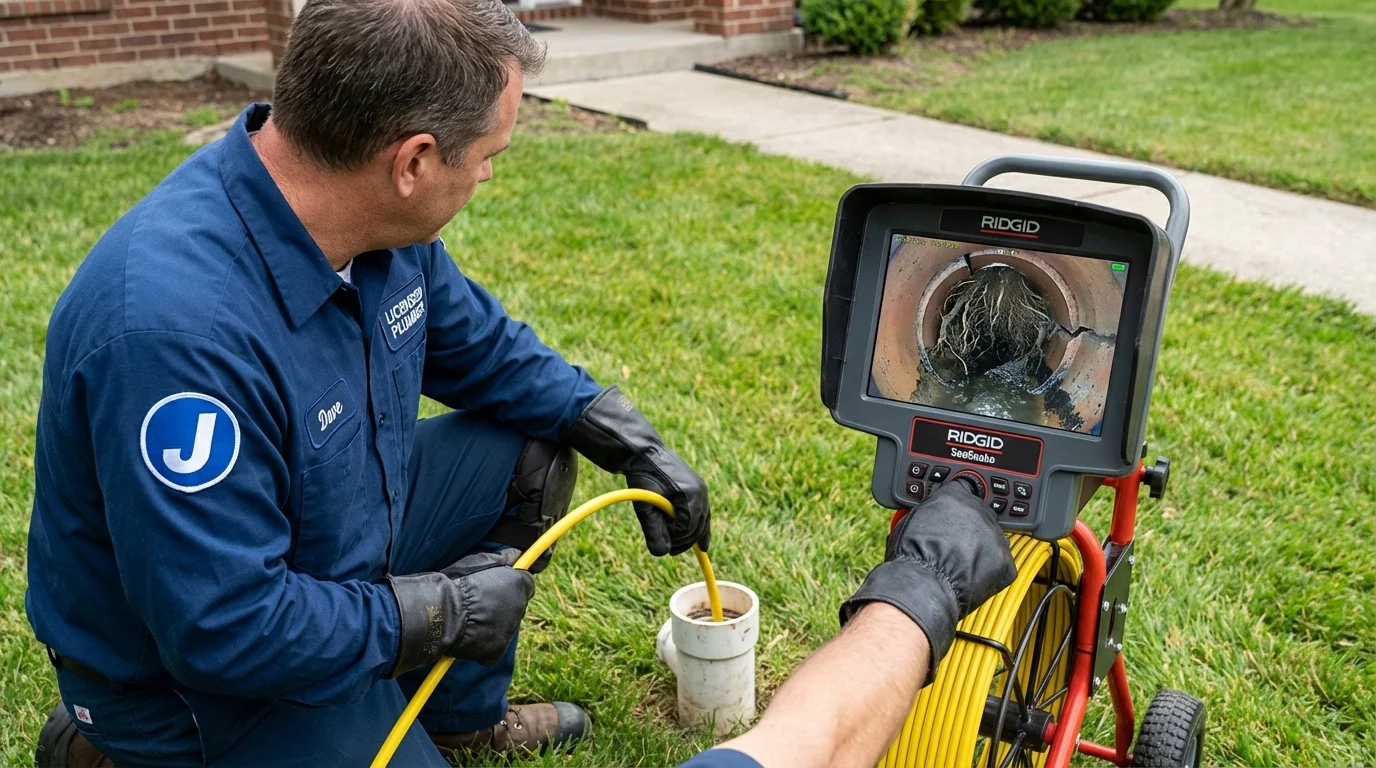 Sewer camera inspection being performed by Johns Plumbing LLC in Honea Path